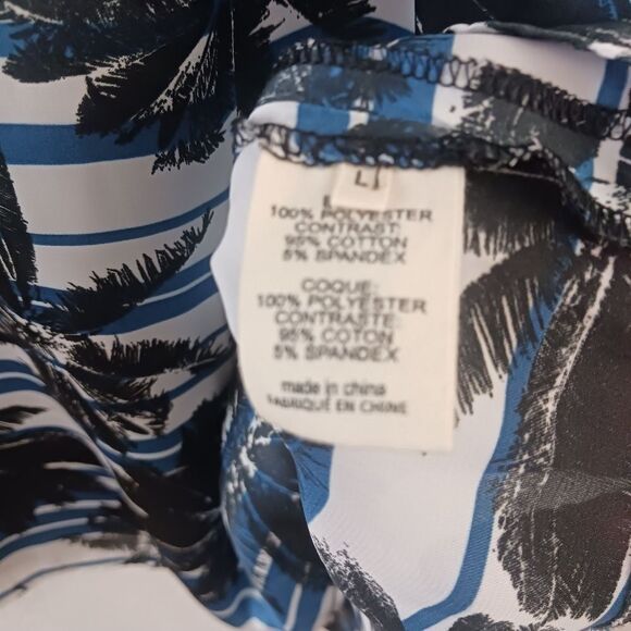 L’Agence  palm Tree print sleeveless  dress size L - Picture 4 of 5